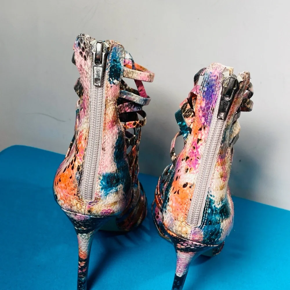 Steve Madden Multicolor Strappy Heels - Picture 4 of 8
